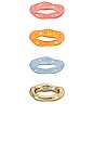 view 3 of 3 Orange Pastel Ring Set in Multi