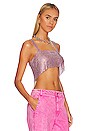 view 2 of 5 Cropped Chainmail Top in Pink