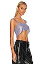 view 2 of 5 Cropped Chainmail Top in Blue