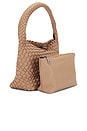 view 3 of 4 Woven Leather Shoulder Bag in Natural