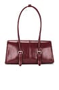 view 2 of 4 Delphine Double Buckle Shoulder Bag in Burgundy