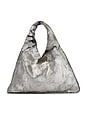 view 1 of 4 Luxe Hobo Slouch Bag in Silver Pony