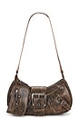 view 1 of 4 Vintage Buckle Shoulder Bag in Distressed Brown