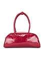 view 3 of 5 Patent Leather Bowler Bag in Red