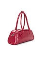 view 4 of 5 Patent Leather Bowler Bag in Red