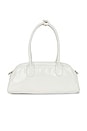 view 1 of 5 Patent Leather Bowler Bag in White