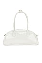 view 2 of 5 Patent Leather Bowler Bag in White