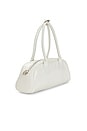 view 3 of 5 Patent Leather Bowler Bag in White