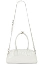 view 5 of 5 Patent Leather Bowler Bag in White