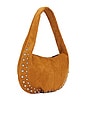 view 3 of 4 Studded Suede Shoulder Bag in Beige