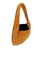 view 4 of 4 Studded Suede Shoulder Bag in Beige