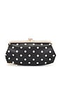 view 1 of 5 КЛАТЧ С ЗАМКОМ-ПОЦЕЛУЕМ THE KISS LOCK CLUTCH in Black & White Polka Dots