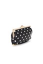 view 3 of 5 КЛАТЧ С ЗАМКОМ-ПОЦЕЛУЕМ THE KISS LOCK CLUTCH in Black & White Polka Dots