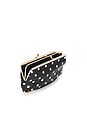 view 4 of 5 КЛАТЧ С ЗАМКОМ-ПОЦЕЛУЕМ THE KISS LOCK CLUTCH in Black & White Polka Dots