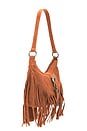 view 3 of 5 Faux Nappa Suede Shoulder Bag in Light Brown