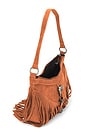 view 4 of 5 Faux Nappa Suede Shoulder Bag in Light Brown
