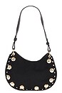 view 2 of 5 Faux Suede Shoulder Bag in Black