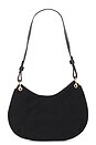 view 3 of 5 Faux Suede Shoulder Bag in Black