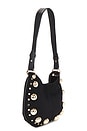 view 4 of 5 Faux Suede Shoulder Bag in Black