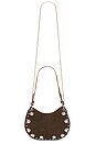 view 1 of 5 Faux Suede Shoulder Bag in Brown