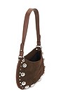 view 5 of 5 Faux Suede Shoulder Bag in Brown