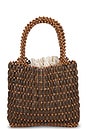 view 1 of 4 BOLSO TOTE BEADED TOP HANDLE TOTE BAG in Brown