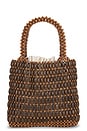 view 2 of 4 BOLSO TOTE BEADED TOP HANDLE TOTE BAG in Brown