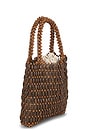 view 3 of 4 BOLSO TOTE BEADED TOP HANDLE TOTE BAG in Brown
