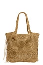 view 2 of 4 BOLSO TOTE WOVEN STRAW FRINGE TOTE BAG in Tan