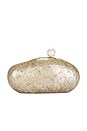 view 2 of 5 BOLSO SOBRE MARBLED ACRYLIC CLUTCH BAG in Gold