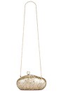 view 5 of 5 BOLSO SOBRE MARBLED ACRYLIC CLUTCH BAG in Gold