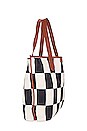view 3 of 4 Checked Tote Bag in Black & White