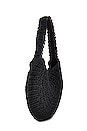 view 3 of 4 Round Straw Tote in Black