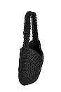 view 4 of 4 Round Straw Tote in Black