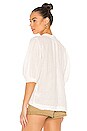 view 3 of 4 Biarritz Puff Sleeve Top in White