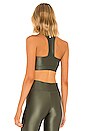 view 3 of 4 Front Row Bra in Olive Shine
