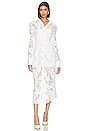 view 1 of 3 Floral Applique Midi Dress in White