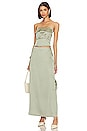 view 4 of 4 Double Pocket Maxi Skirt in Sage