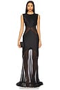 view 1 of 3 Abstract Sheer Gown in Black