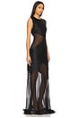 view 2 of 3 Abstract Sheer Gown in Black