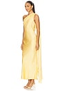 view 3 of 5 VESTIDO DE UM OMBRO SÓ COM CAPA in Light Gold