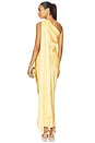view 5 of 5 VESTIDO DE UM OMBRO SÓ COM CAPA in Light Gold