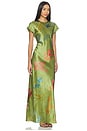 view 2 of 3 VESTIDO NAUSHEEN in Green Print