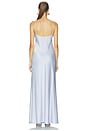 view 4 of 4 Halter Slip Gown With Flower in Silver Blue