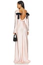view 1 of 3 Cowl Back Dress With Bows in Primrose With Black