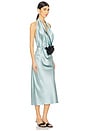 view 2 of 3 Draped Halter Dress in Blue