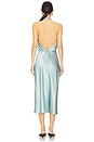 view 3 of 3 Draped Halter Dress in Blue