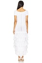 view 3 of 3 Knit Ruffle Dress in White