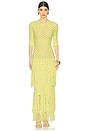 view 4 of 5 Crochet Dress With Fringe in Yellow