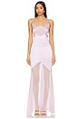 view 1 of 3 Bias Gown With Flower in Pink